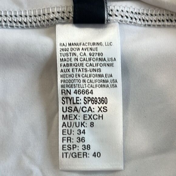 NWOT Splendid High Waist Swim Bikini Bottom XS Black White Leaf - Picture 7 of 12